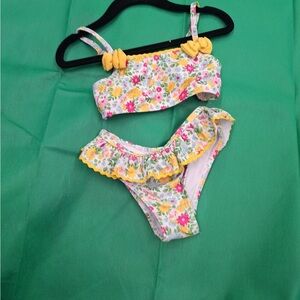 Nicole Miller Floral Bikini with Pink and Yellow Accents